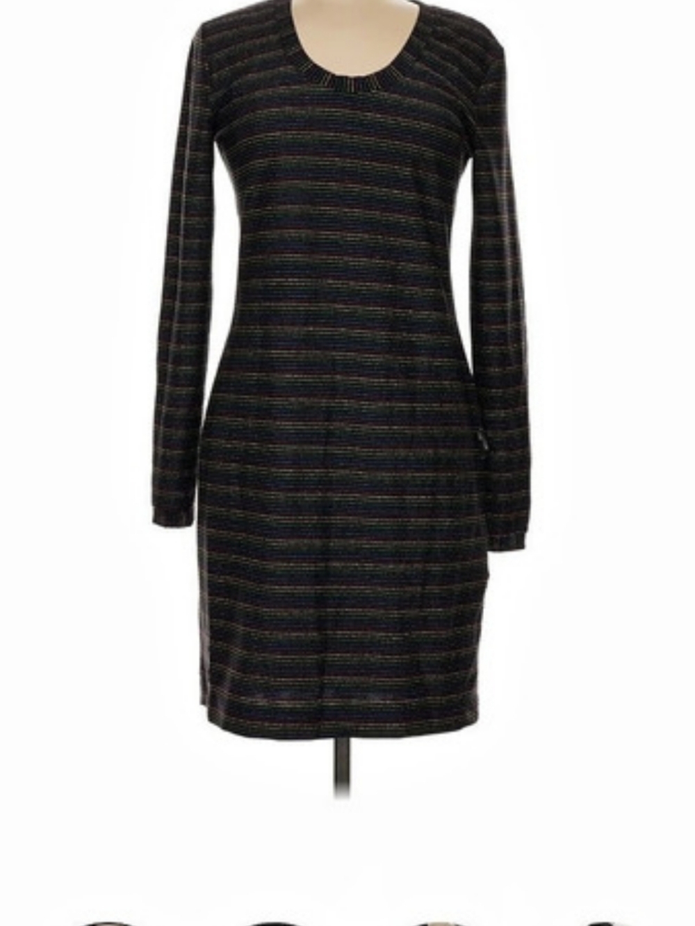 Moschino Striped Mini Dress in Black Like New